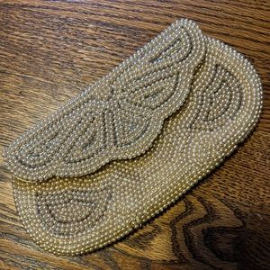Vintage Pearl Beaded Clutch